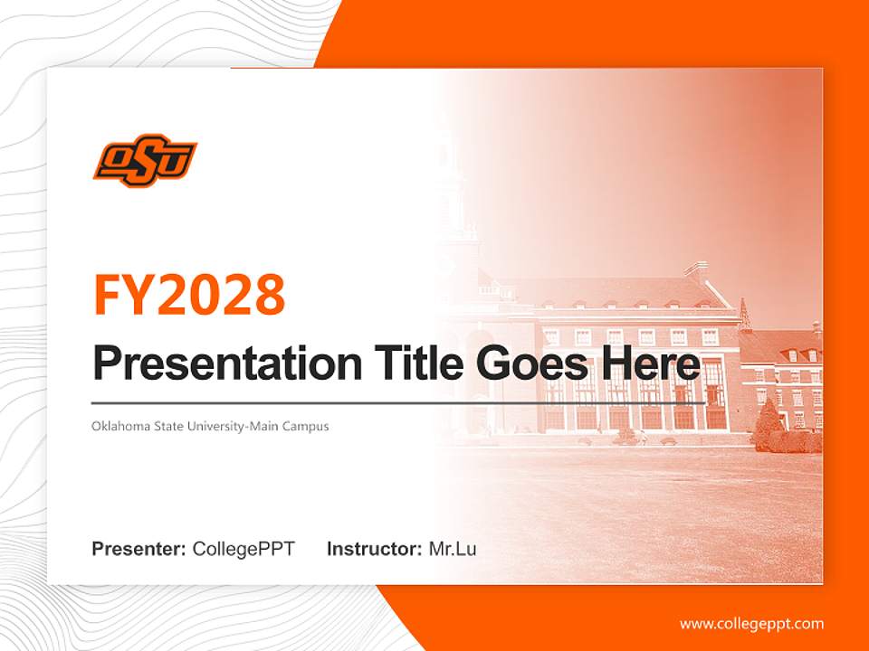 Oklahoma State University-Main Campus Academic Presentation/Research Findings Report PPT Template4:3 ratio PPT effect preview image5