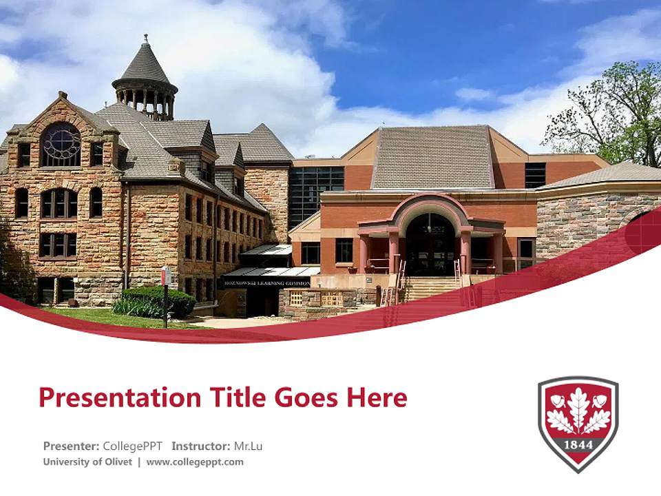 University of Olivet Course/Courseware Creation PPT Template4:3 ratio PPT effect preview image5