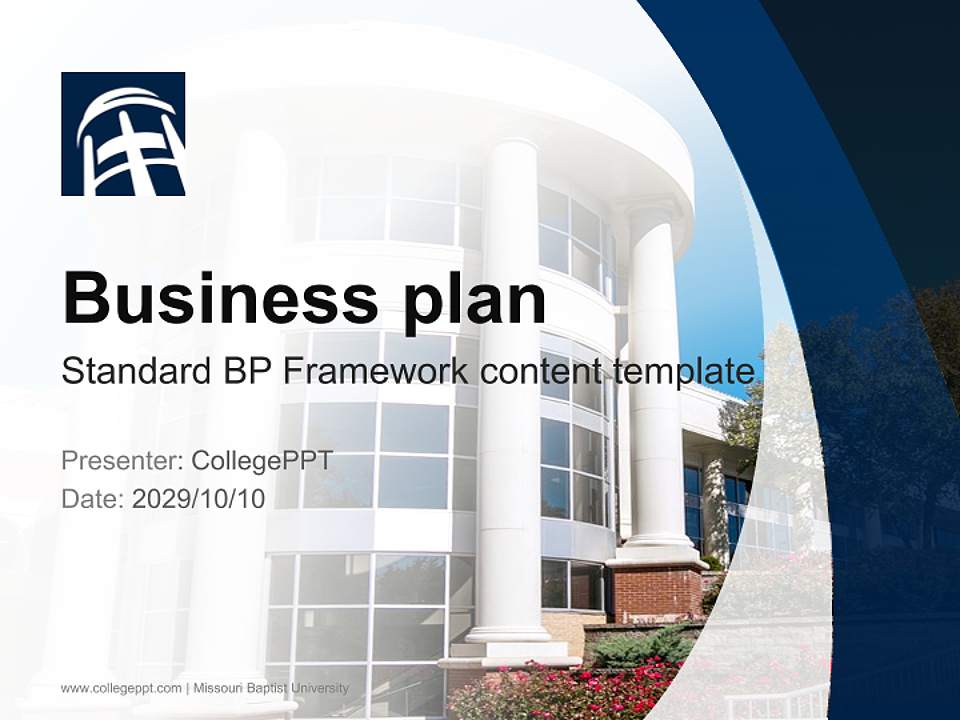 Missouri Baptist University Competition/Entrepreneurship Contest PPT Template4:3 ratio PPT effect preview image9