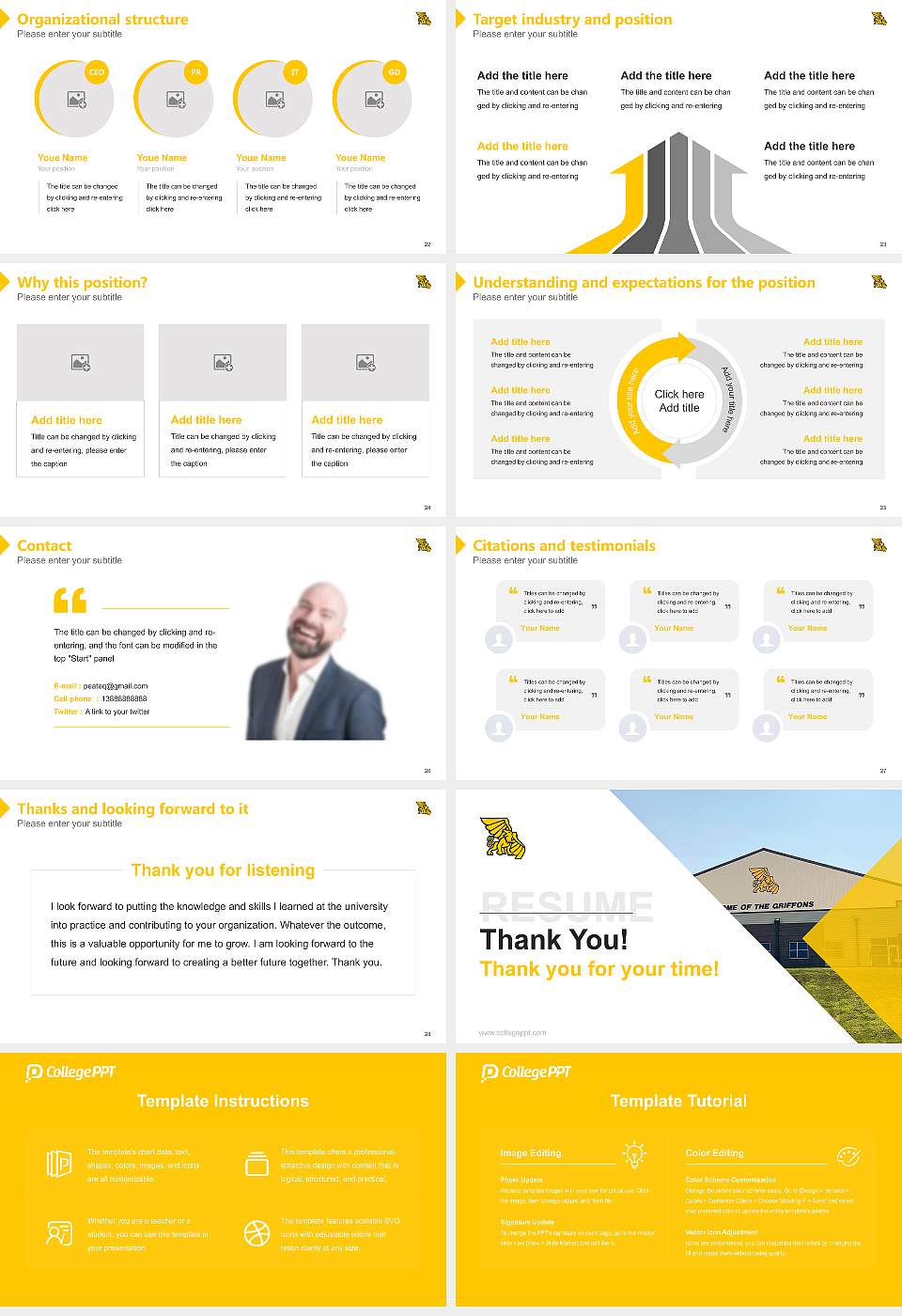 Missouri Western State University Resume PPT Template16:9 ratio PPT effect preview image4