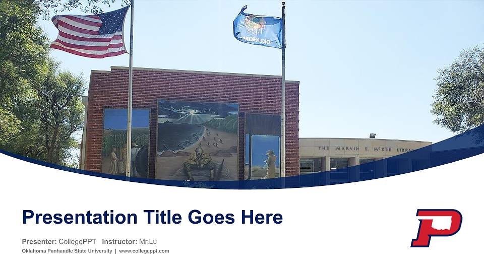 Oklahoma Panhandle State University Course/Courseware Creation PPT Template16:9 ratio PPT effect preview image