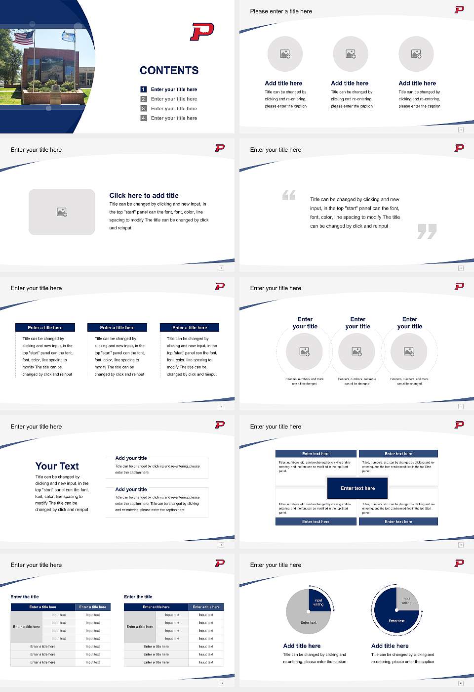 Oklahoma Panhandle State University Course/Courseware Creation PPT Template16:9 ratio PPT effect preview image2