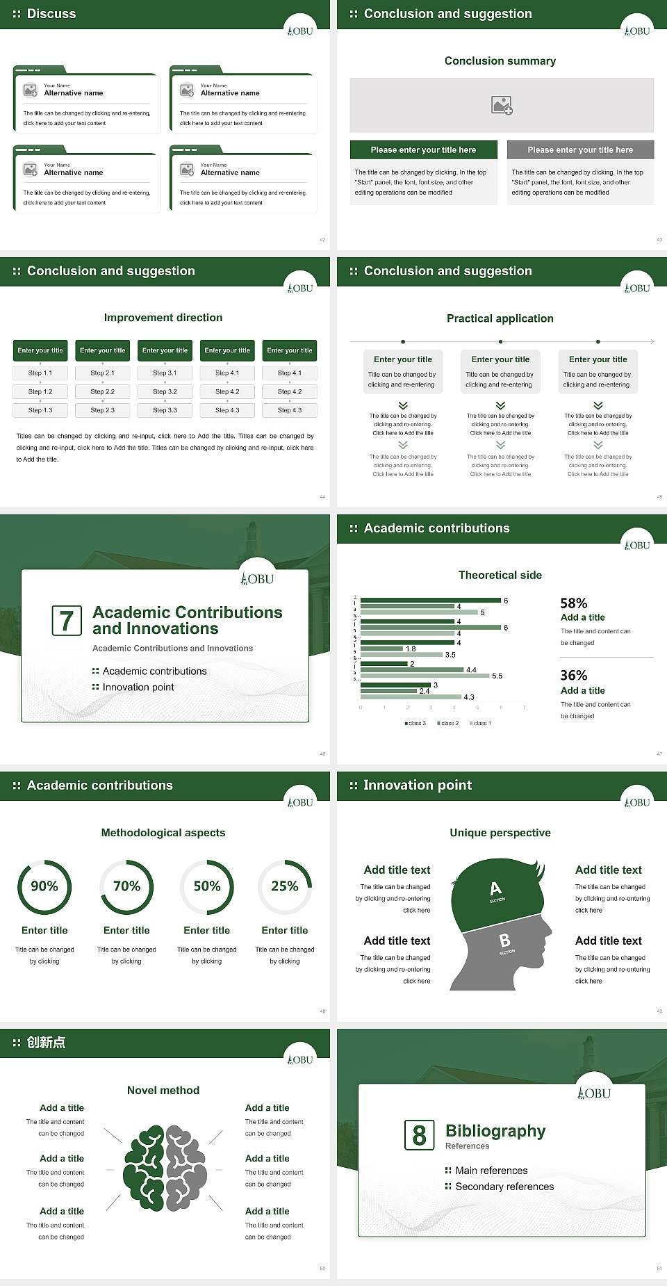 Oklahoma Baptist University Graduation Thesis Defense PPT Template4:3 ratio PPT effect preview image6