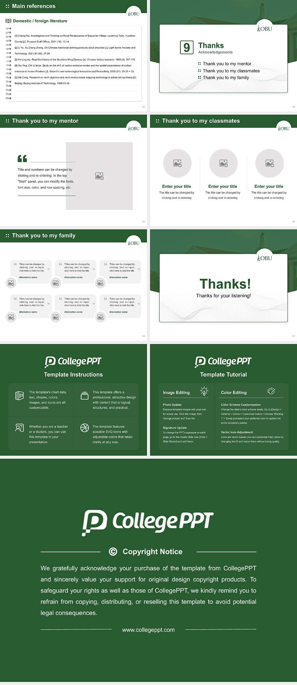 Oklahoma Baptist University Graduation Thesis Defense PPT Template4:3 ratio PPT effect preview image7