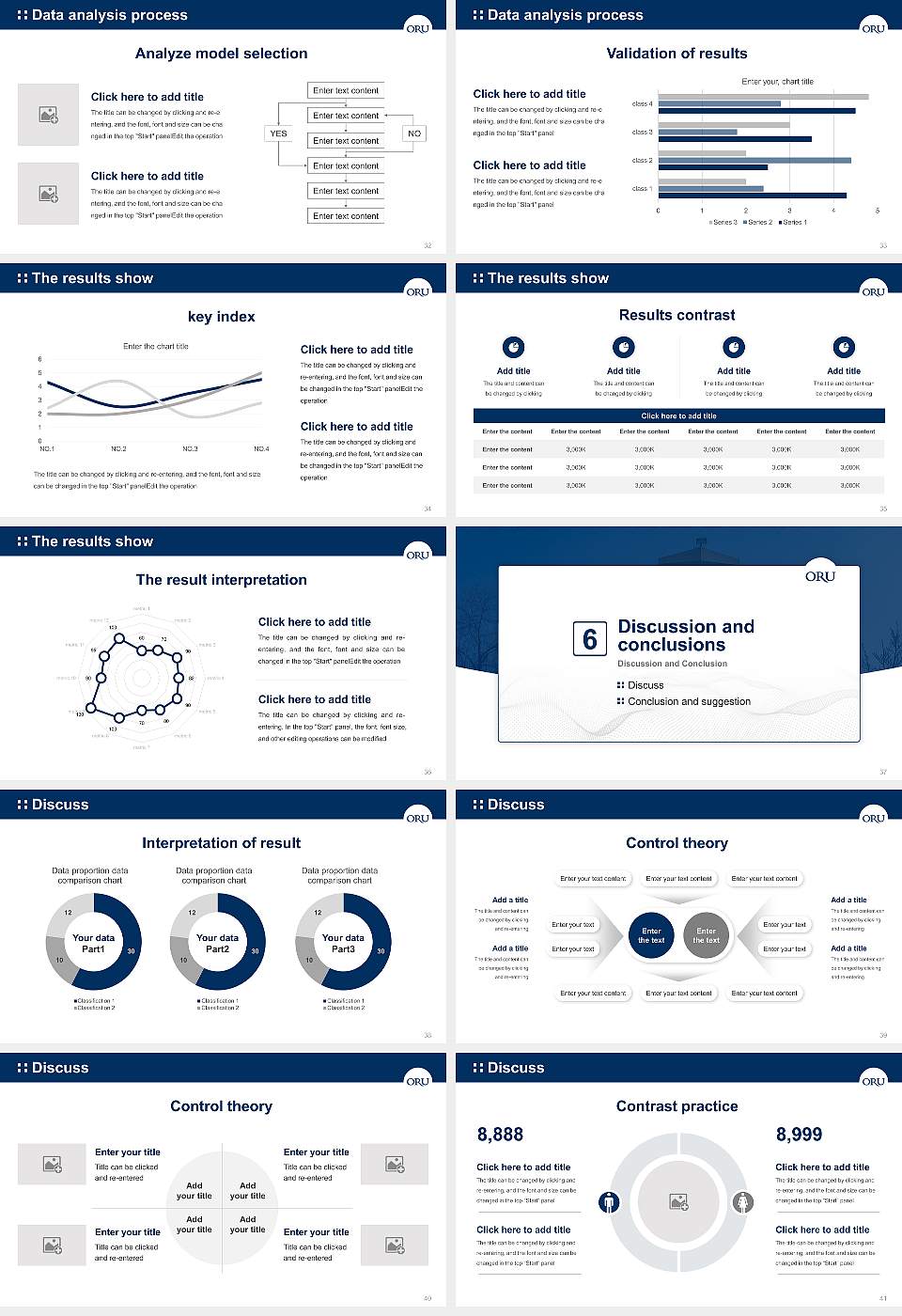 Oral Roberts University Graduation Thesis Defense PPT Template16:9 ratio PPT effect preview image5