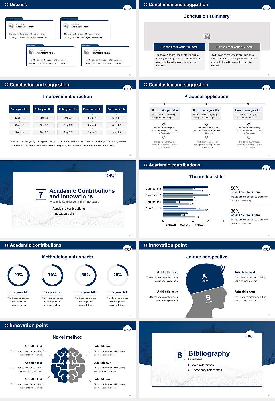Oral Roberts University Graduation Thesis Defense PPT Template16:9 ratio PPT effect preview image6