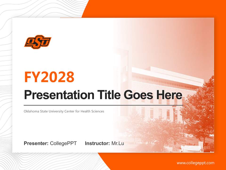 Oklahoma State University Center for Health Sciences Academic Presentation/Research Findings Report PPT Template4:3 ratio PPT effect preview image5