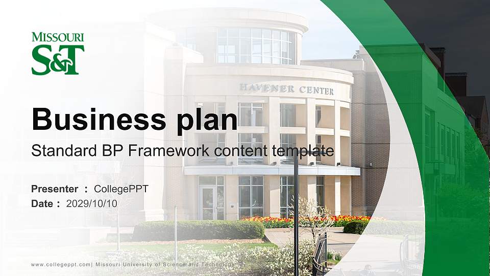 Missouri University of Science and Technology Competition/Entrepreneurship Contest PPT Template16:9 ratio PPT effect preview image
