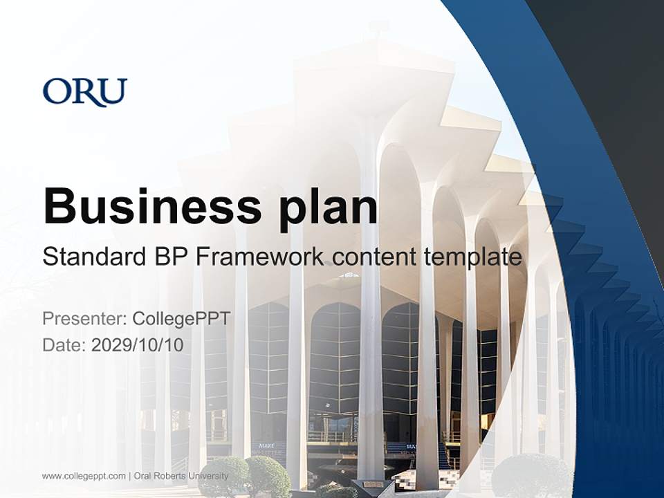 Oral Roberts University Competition/Entrepreneurship Contest PPT Template4:3 ratio PPT effect preview image9