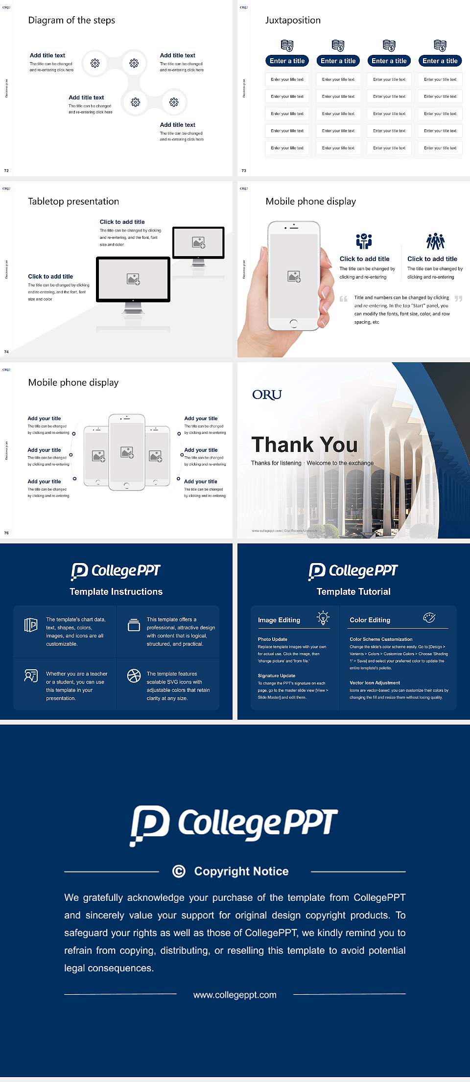 Oral Roberts University Competition/Entrepreneurship Contest PPT Template4:3 ratio PPT effect preview image9