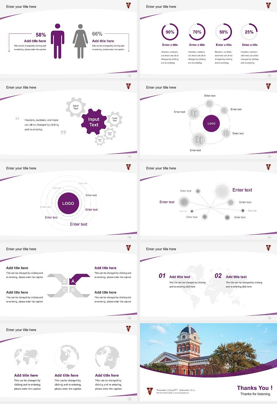 Missouri Valley College Course/Courseware Creation PPT Template16:9 ratio PPT effect preview image4