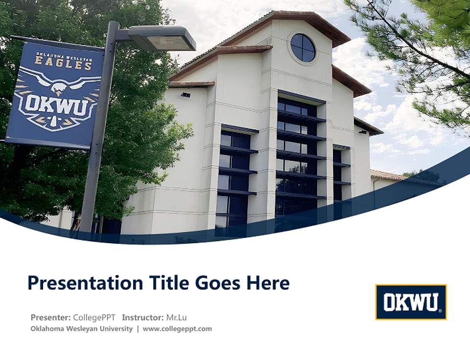 Oklahoma Wesleyan University Course/Courseware Creation PPT Template4:3 ratio PPT effect preview image5