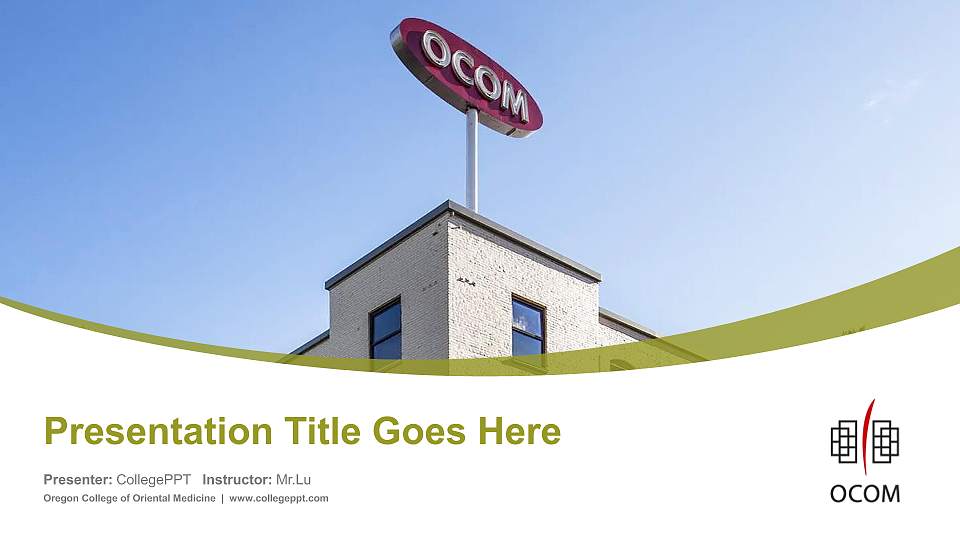 Oregon College of Oriental Medicine Course/Courseware Creation PPT Template16:9 ratio PPT effect preview image