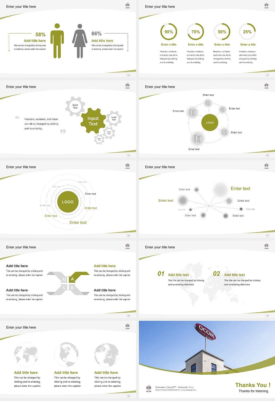 Oregon College of Oriental Medicine Course/Courseware Creation PPT Template16:9 ratio PPT effect preview image4