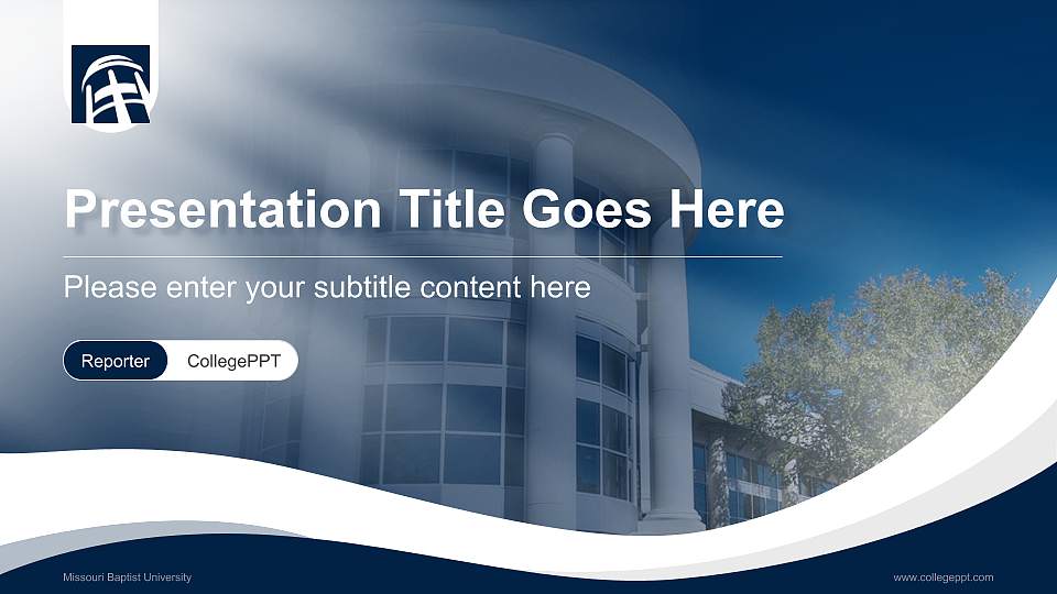 Missouri Baptist University Lecture Sharing and Networking Event PPT Template16:9 ratio PPT effect preview image