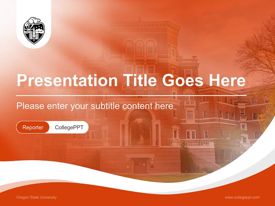 Oregon State University Lecture Sharing and Networking Event PPT Template4:3 ratio PPT effect preview image4