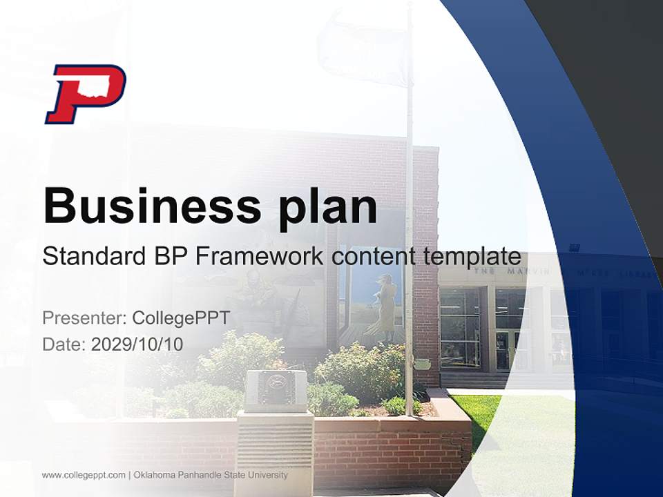 Oklahoma Panhandle State University Competition/Entrepreneurship Contest PPT Template4:3 ratio PPT effect preview image9