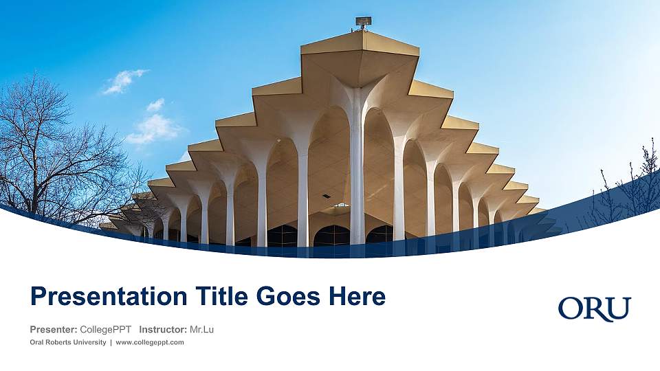 Oral Roberts University Course/Courseware Creation PPT Template16:9 ratio PPT effect preview image