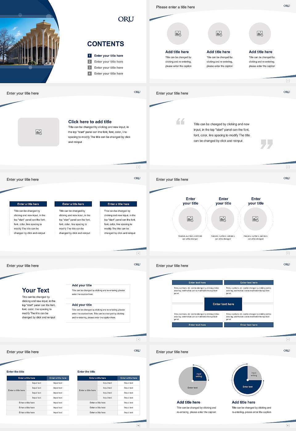 Oral Roberts University Course/Courseware Creation PPT Template16:9 ratio PPT effect preview image2
