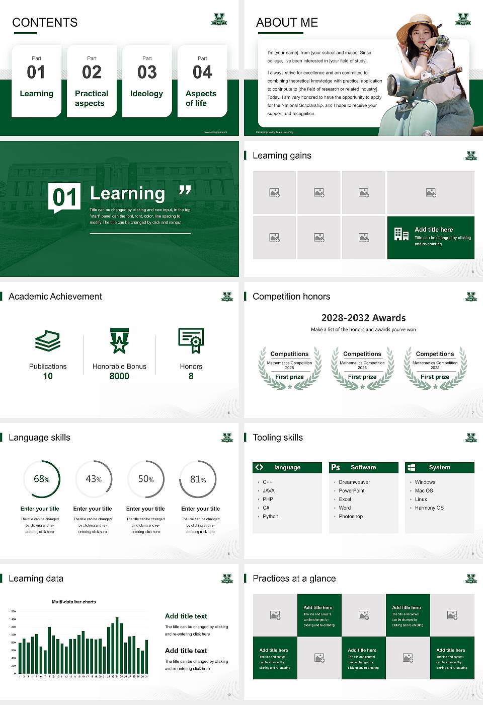 Mississippi Valley State University National Scholarship Defense PPT Template16:9 ratio PPT effect preview image2