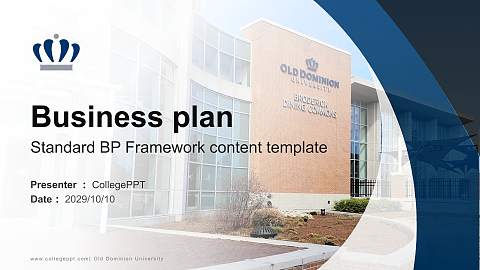 Old Dominion University Competition/Entrepreneurship Contest PPT Template