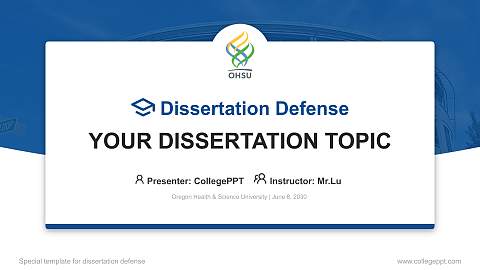 Oregon Health & Science University Graduation Thesis Defense PPT Template