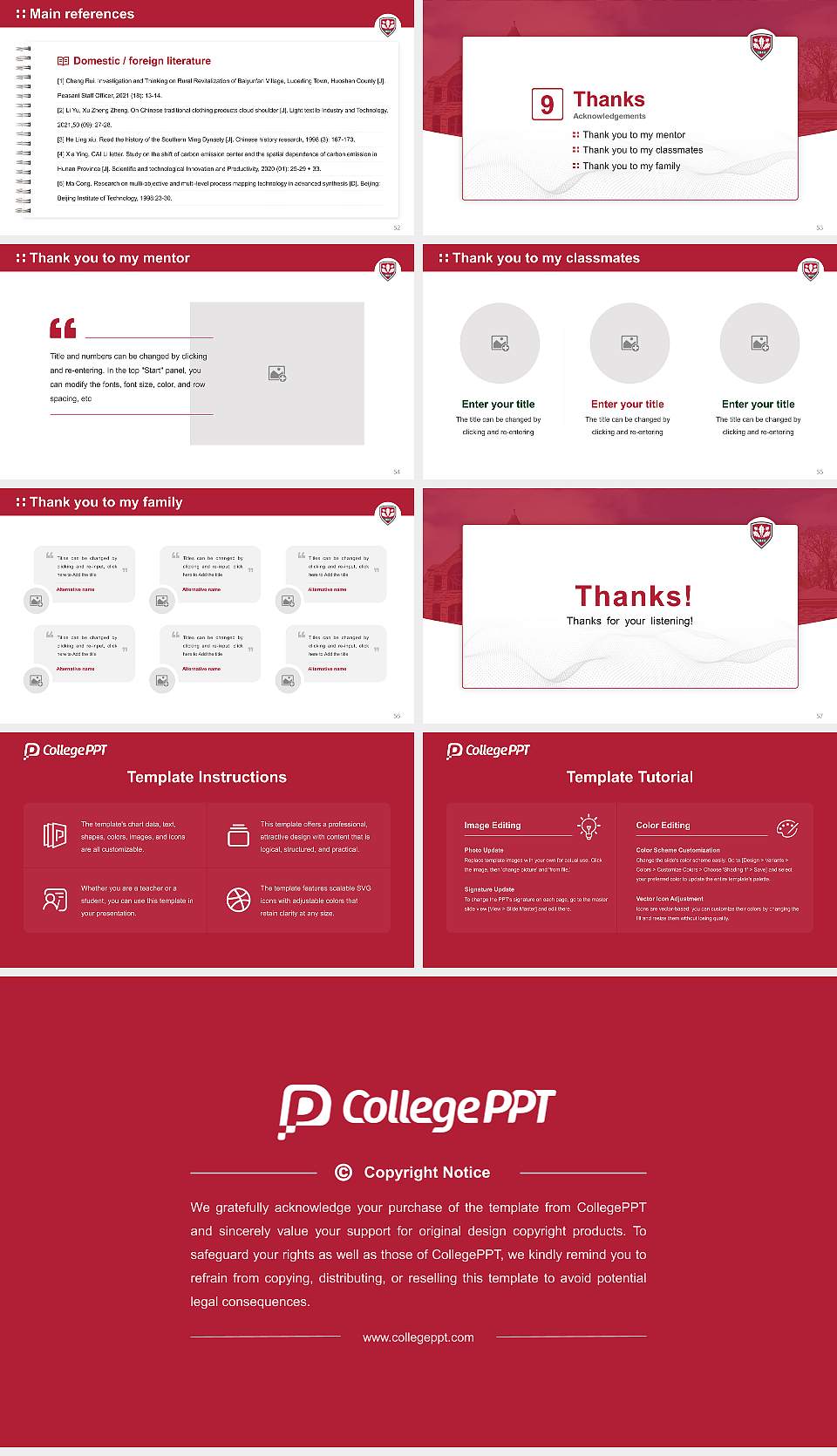 University of Olivet Graduation Thesis Defense PPT Template16:9 ratio PPT effect preview image7
