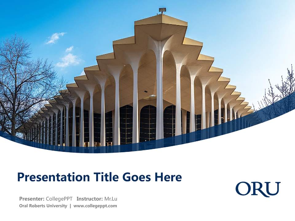 Oral Roberts University Course/Courseware Creation PPT Template4:3 ratio PPT effect preview image5