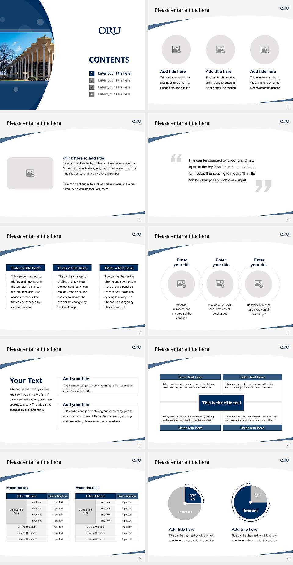Oral Roberts University Course/Courseware Creation PPT Template4:3 ratio PPT effect preview image2