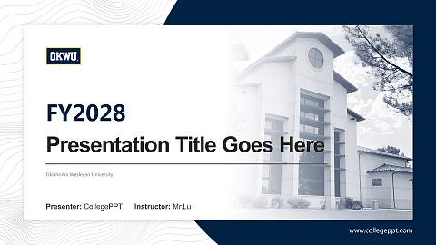 Oklahoma Wesleyan University Academic Presentation/Research Findings Report PPT Template
