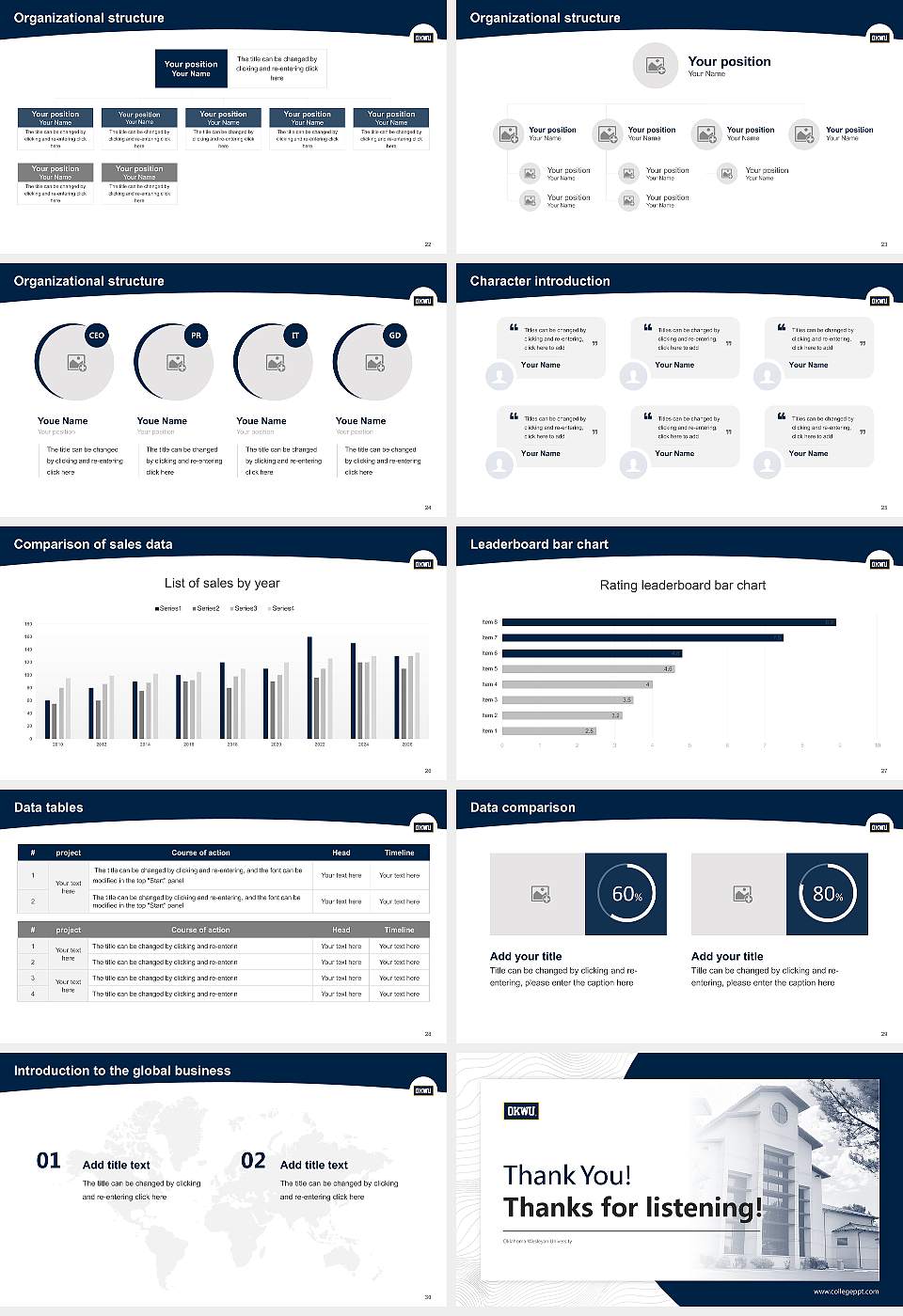 Oklahoma Wesleyan University Academic Presentation/Research Findings Report PPT Template16:9 ratio PPT effect preview image4