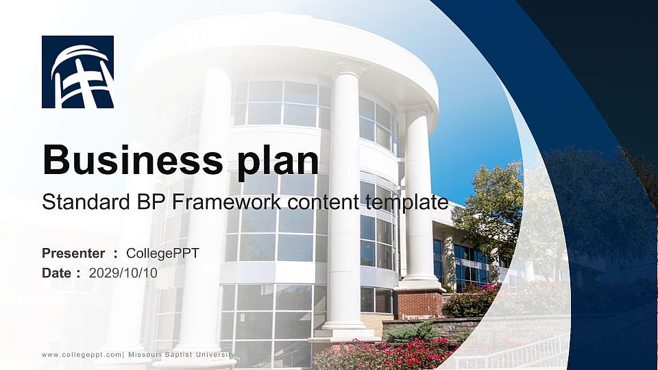 Missouri Baptist University Competition/Entrepreneurship Contest PPT Template16:9 ratio PPT effect preview image