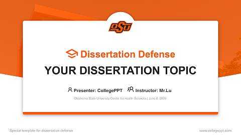 Oklahoma State University Center for Health Sciences Graduation Thesis Defense PPT Template