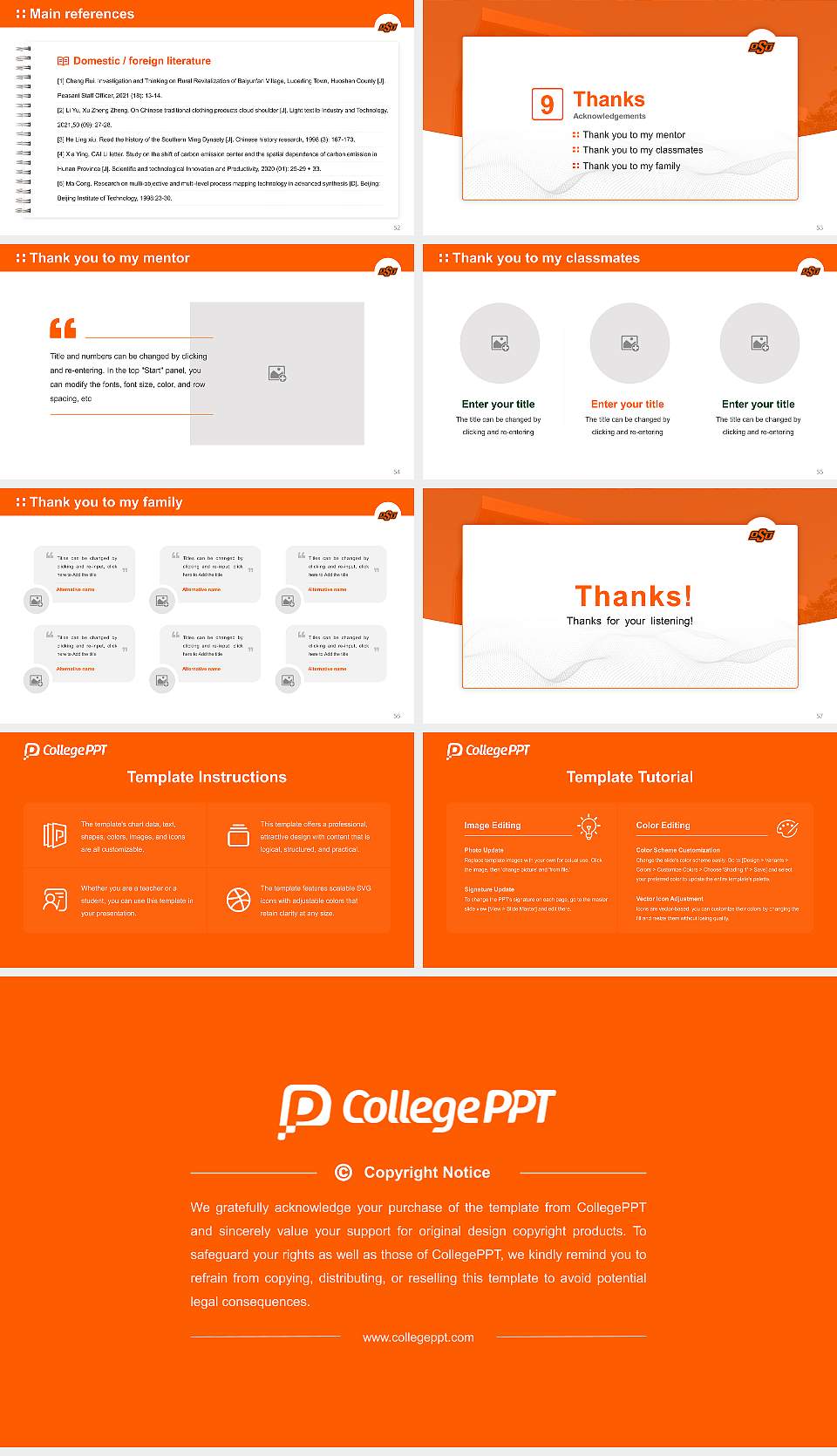 Oklahoma State University Center for Health Sciences Graduation Thesis Defense PPT Template16:9 ratio PPT effect preview image7