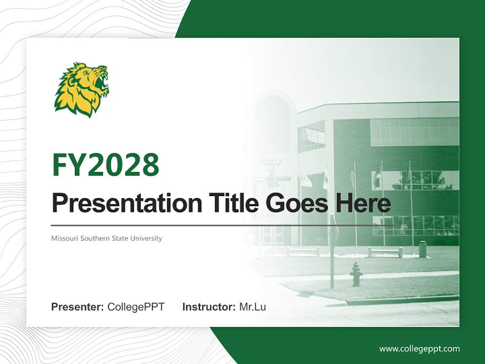 Missouri Southern State University Academic Presentation/Research Findings Report PPT Template4:3 ratio PPT effect preview image5