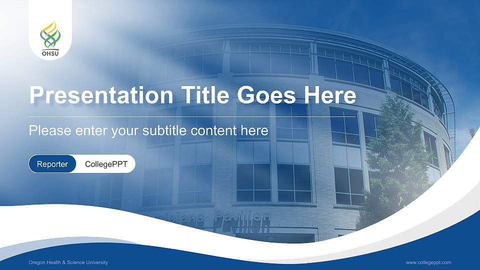 Oregon Health & Science University Lecture Sharing and Networking Event PPT Template16:9 ratio PPT effect preview image