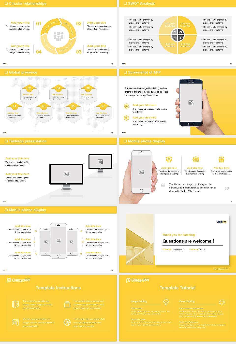 Oregon Institute of Technology General Purpose PPT Template16:9 ratio PPT effect preview image5