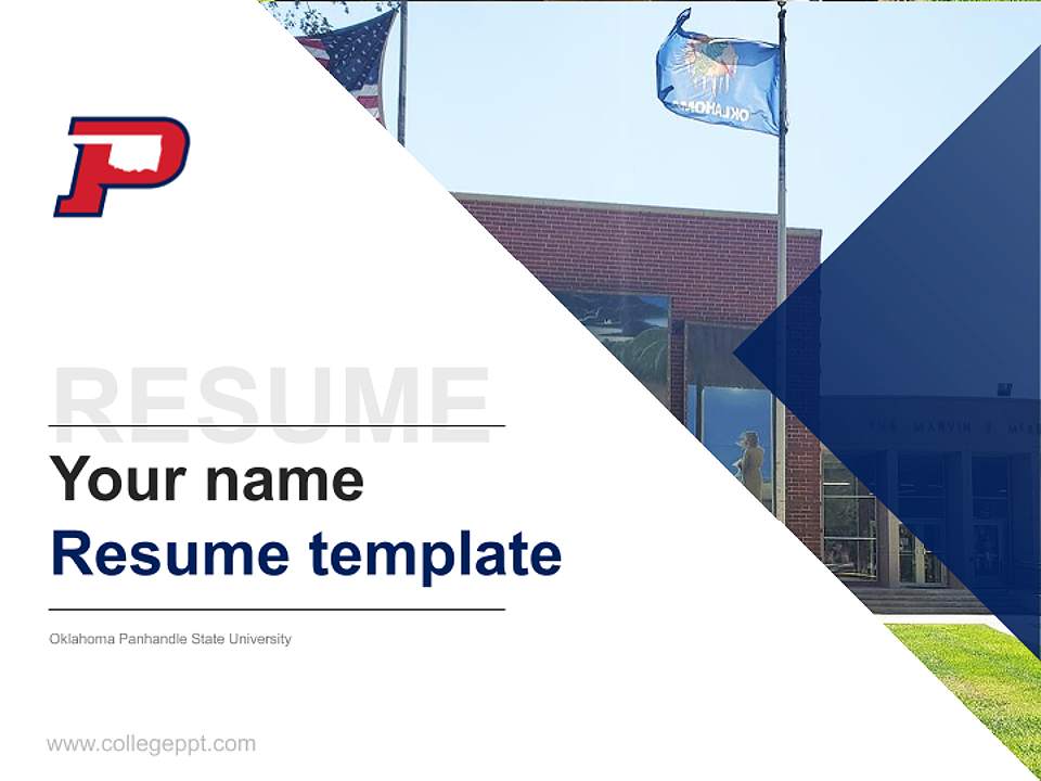 Oklahoma Panhandle State University Resume PPT Template4:3 ratio PPT effect preview image5