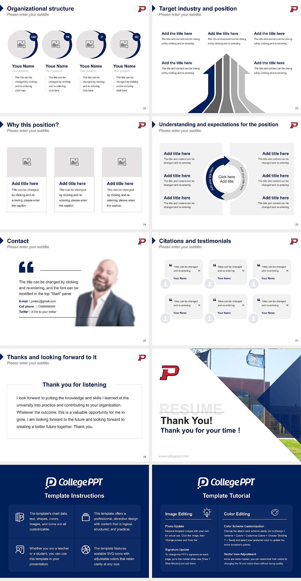 Oklahoma Panhandle State University Resume PPT Template4:3 ratio PPT effect preview image4