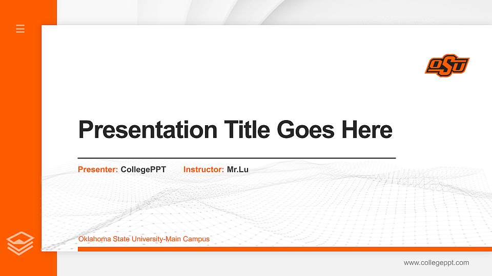 Oklahoma State University-Main Campus Thesis Proposal/Graduation Defense PPT Template16:9 ratio PPT effect preview image