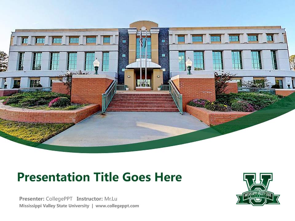 Mississippi Valley State University Course/Courseware Creation PPT Template4:3 ratio PPT effect preview image5