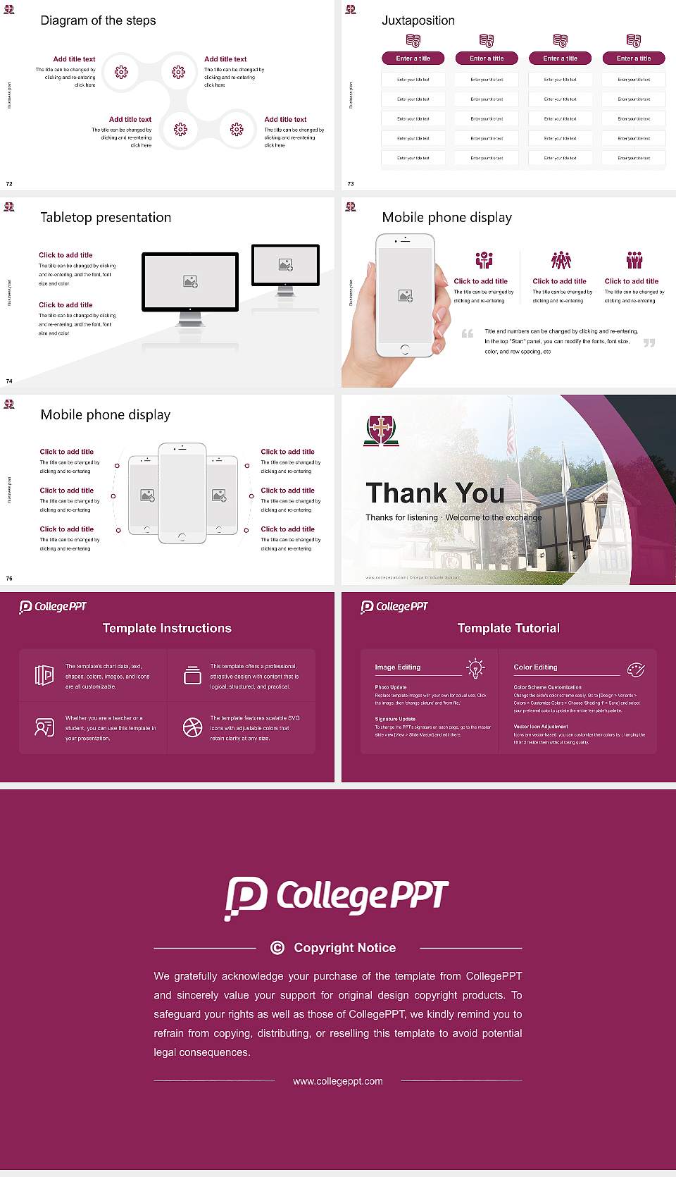 Omega Graduate School Competition/Entrepreneurship Contest PPT Template16:9 ratio PPT effect preview image9