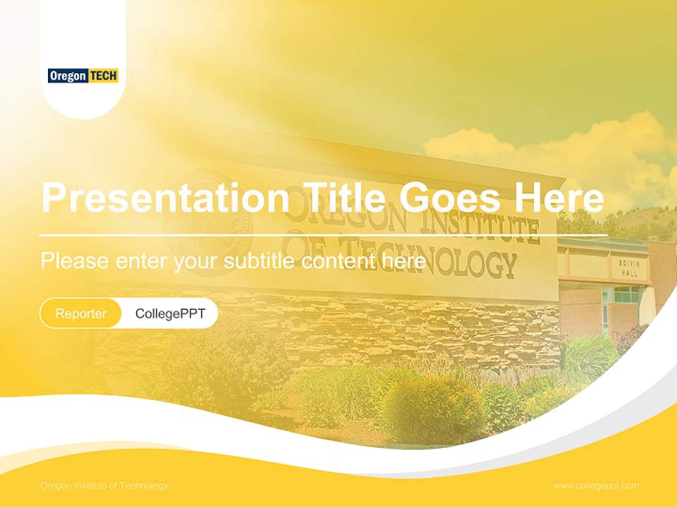 Oregon Institute of Technology Lecture Sharing and Networking Event PPT Template4:3 ratio PPT effect preview image4