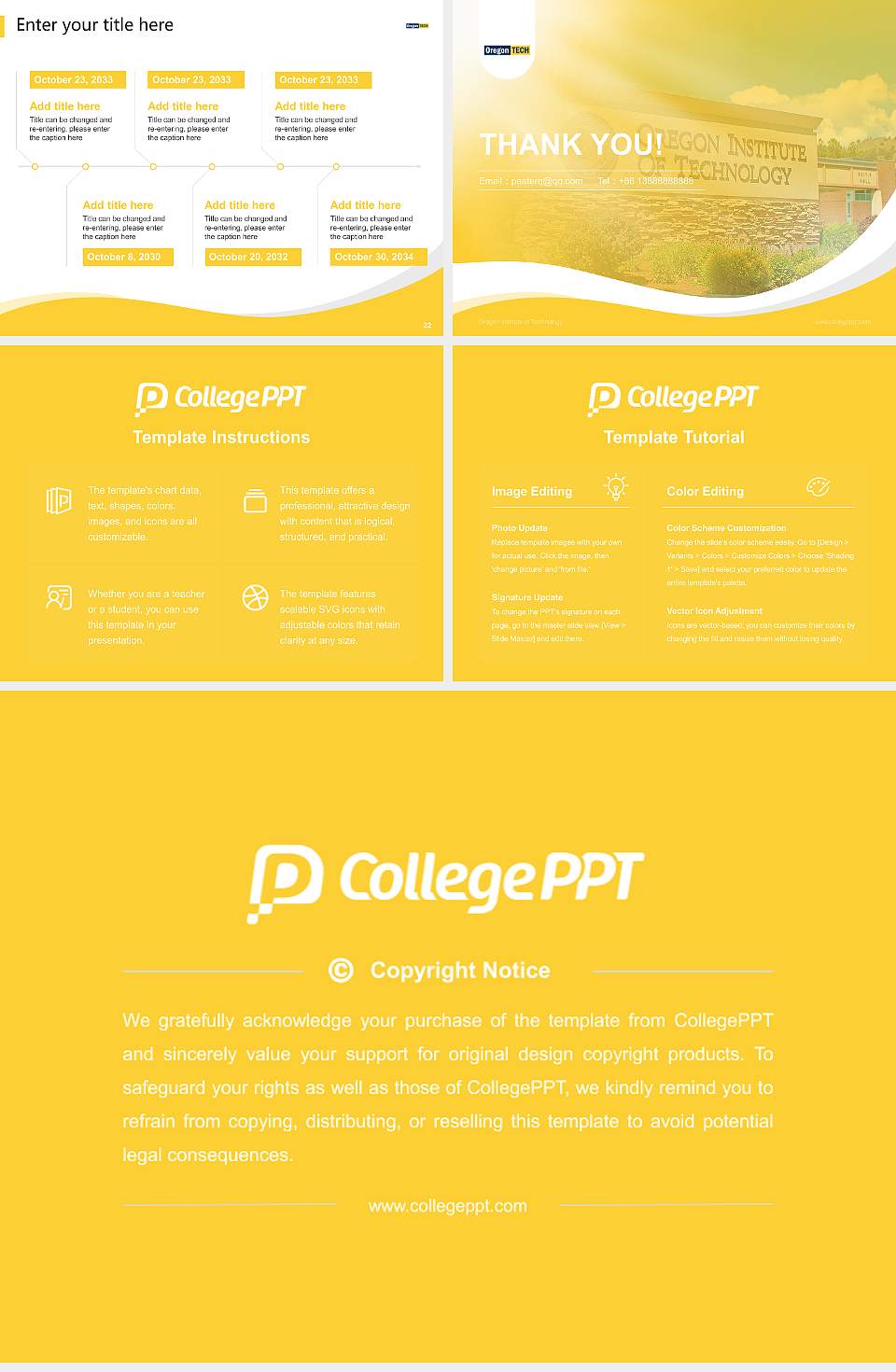 Oregon Institute of Technology Lecture Sharing and Networking Event PPT Template4:3 ratio PPT effect preview image4