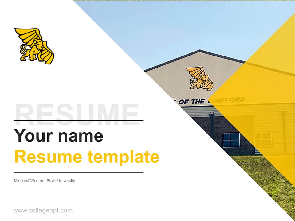Missouri Western State University Resume PPT Template4:3 ratio PPT effect preview image5