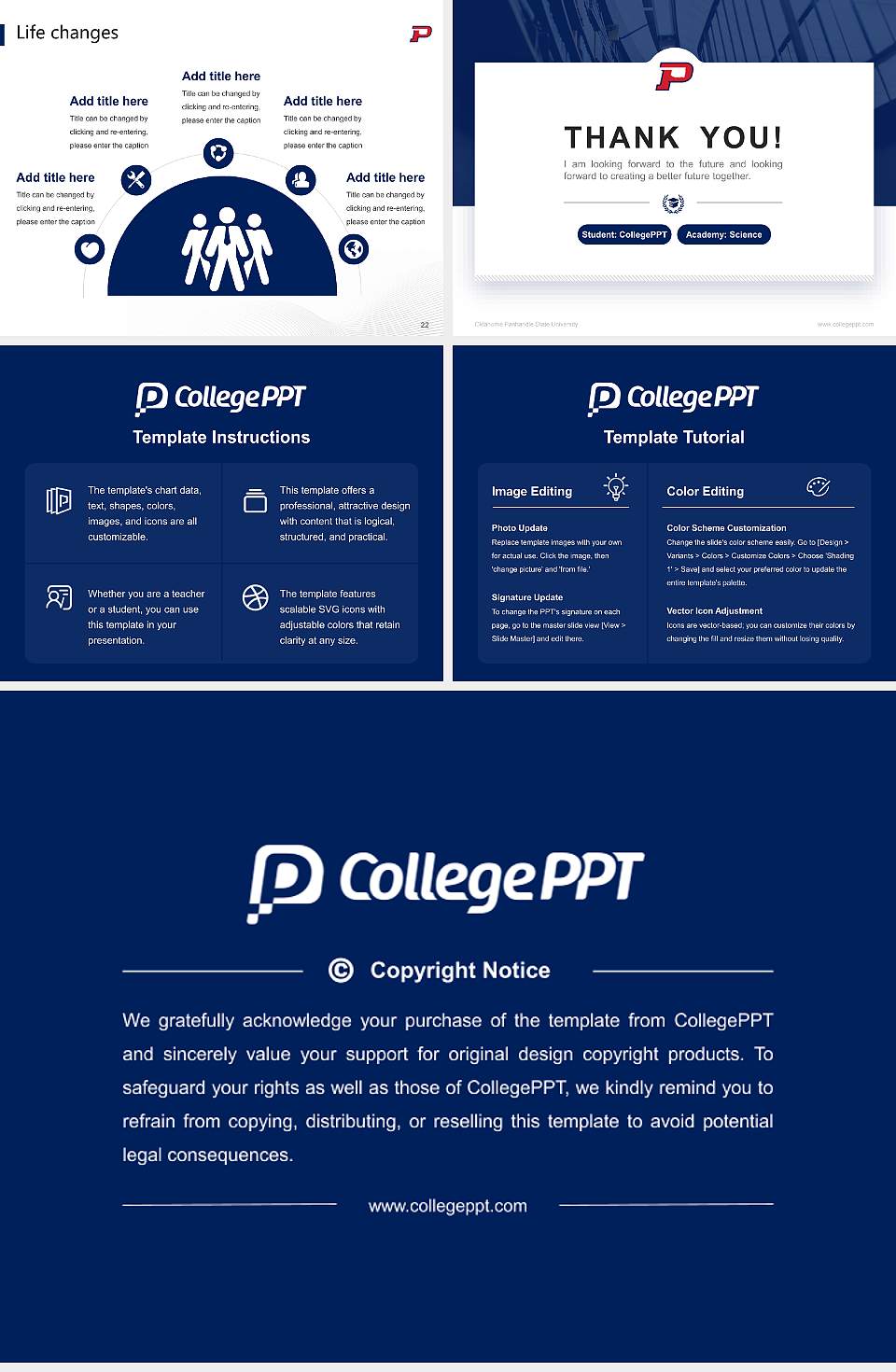 Oklahoma Panhandle State University National Scholarship Defense PPT Template4:3 ratio PPT effect preview image4