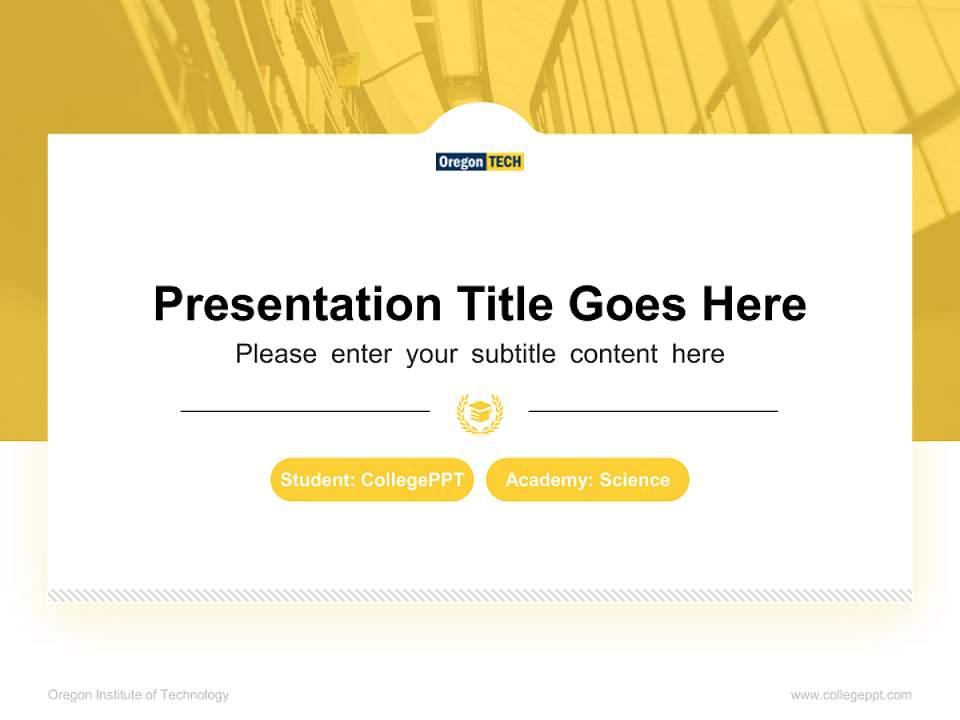 Oregon Institute of Technology National Scholarship Defense PPT Template4:3 ratio PPT effect preview image4