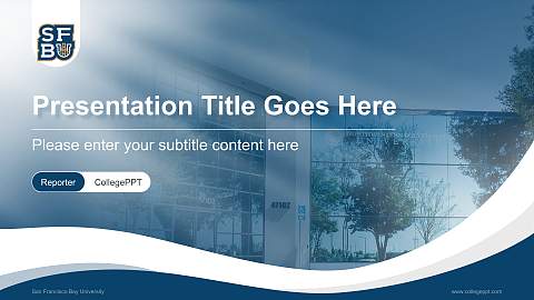 San Francisco Bay University Lecture Sharing and Networking Event PPT Template