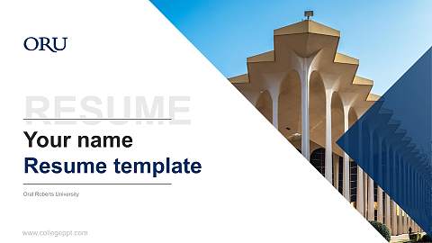 Oral Roberts University Resume PPT Template
