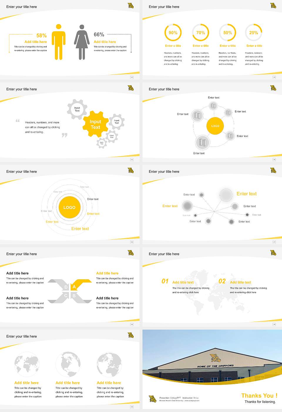 Missouri Western State University Course/Courseware Creation PPT Template16:9 ratio PPT effect preview image4